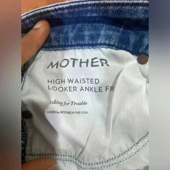 Mother Denim - High Waisted Looker Ankle Fray Woman Jeans Size 29 - Picture 2 of 9